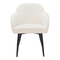 Zuo - Jolie Chaise de salle à manger - Ivoire - Ensemble de 2-Revêtement doux et lisse