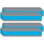 Ashley Productions - ASH10877-2 Guide de lecture à double bande pour phrases larges - 1-1/4" x 7-1/4" - bleu - 12 par paquet - 2 paquets-Les filtres de guide de lecture sont idéaux pour surmonter les difficultés de lecture.