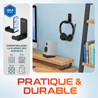 Delton - Casque stéréo Bluetooth sans fil 30X avec réduction de bruit pour ordinateur, dongle USB à appairage automatique et crochet pour casque, noir-Nos écouteurs Bluetooth sont faciles à configurer, permettant une connexion rapide et sans effort aux appareils sans procédures compliquées.