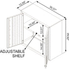 Manhattan Comfort - Ensemble de 2 armoires de garage modernes Fortress 30" - Blanc-Caractéristiques Serrure et Clé Uniques