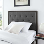 Modway - Mia Tissu Lit simple, Brun Gris-7