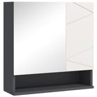 Kleankin - Armoire à pharmacie murale avec étagère et miroir - gris clair-À utiliser comme armoire de toilette, de beauté ou à pharmacie dans votre salle de bain 