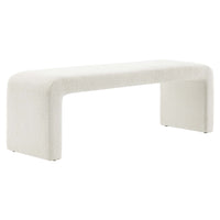 Modway - Simba Tissu Boucle Banc long de la chute d’eau - Ivoire-Tissu boucle Tissu Rembourrage