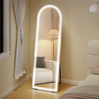 HOMCOM - Miroir pleine longueur avec éclairage réglable - 21 po l x 64 po H - argenté-450 perles LED fournissent un éclairage lumineux, uniforme et ciblé 