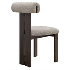 Modway - Torian Tissu Boucle Chaise à manger - Wenge Taupe - Ensemble de 2-8