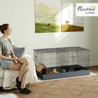 PawHut - Cage enclos pour cochons d’Inde et lapins avec toit amovible-Toit amovible pour une conversion et un nettoyage faciles 