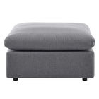Modway - Commix Sunbrella Terrasse extérieure Ottoman in Gris-Cadre en aluminium revêtu en poudre