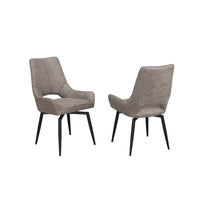 Brassex - Chaise d'appoint 510987 Oakley - ensemble de 2 - brun antique-Comprend : deux chaises de salle à manger