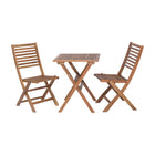 Dura Housewares - ensemble 3 pièces Oxford bistro - Brun-Comprend 1 table pliante carrée et 2 chaises pliantes