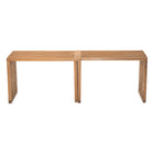 Zuo - Riviera Banc Extensible - Naturel - Ensemble de 2-Résistant aux intempéries pour un usage extérieur prolongé