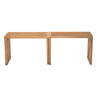 Zuo - Riviera Banc Extensible - Naturel - Ensemble de 2-Résistant aux intempéries pour un usage extérieur prolongé