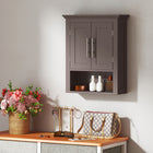 kleankin - Armoire murale de salle de bain avec étagère - brun-Couleur : Marron