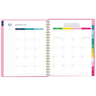 Emily Ley - Simplified Agenda scolaire hebdomadaire/mensuel 2026-2027 - 11 po H x 9 po l - Pink Plaid - bilingue-Un mois sur deux pages comprenant des blocs quotidiens non lignés, une section de tâches lignée, un « conseil de simplicité » pour vous aider à planifier et des onglets pour une navigation facile.