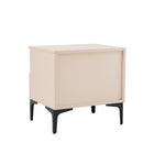 Manhattan Comfort - Lot de 2 tables de chevet modernes Amara 39,4" - Rose pâle et blanc-Assemblage à domicile requis Tout le matériel inclus