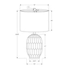 Monarch Specialties - Luminaire - 22 po H Lampe De Table - Céramique Gris - Abat-Jour Ivoire / Crème - Contemporain - Moderne-Fabriquée de manière durable avec une base en céramique de haute qualité en forme de vase gris et blanc, cette lampe décorative n'est pas seulement à la mode, elle est également assortie d'une garantie limitée de 2 ans contre tout défaut, ce qui lui confère une grande tranquillité d'esprit en même temps qu'une esthétique époustouflante