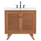 Modway - Birdie 36" Vanette de salle de bain - Blanc naturel-Vanette de salle de bain côtière
