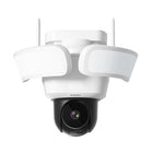 Aosu - Caméra projecteur sans fil 5MP avec vision nocturne couleur, détection intelligente des menaces AI et audio bidirectionnel - Blanc-Haute résolution et fonctionnalités avancées : résolution de 2 880 x 1 620 à 20 FPS, champ de vision de 105 degrés et détection de mouvement PIR jusqu'à 10 m pour une capture vidéo claire et une sécurité améliorée