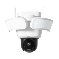 Aosu - Caméra projecteur sans fil 5MP avec vision nocturne couleur, détection intelligente des menaces AI et audio bidirectionnel - Blanc-Haute résolution et fonctionnalités avancées : résolution de 2 880 x 1 620 à 20 FPS, champ de vision de 105 degrés et détection de mouvement PIR jusqu'à 10 m pour une capture vidéo claire et une sécurité améliorée