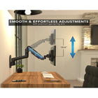 Mount-It! - Support mural robuste pour moniteur avec bras à ressort à gaz, compatible avec les moniteurs ultra-larges jusqu'à 49 pouces-Idéal pour divers environnements, parfait pour les bureaux, les établissements médicaux, les entrepôts, les espaces commerciaux et les installations domestiques nécessitant un positionnement flexible des écrans