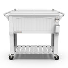 Permasteel - Glacière de patio style mobilier 80 pintes avec séparateur - blanche-Le séparateur amovible permet cinq configurations différentes pour s’adapter à vos besoins.