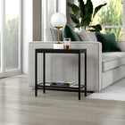 Hudson&Canal - Table d'appoint rectangulaire Alexis (61 cm) - Bronze noirci-Nettoyer avec un chiffon doux et sec, sans produits chimiques agressifs ni produits de nettoyage abrasifs