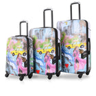 TUCCI Italy - New York Love Art 3 pièces valise-Ensemble de bagages complets - valises cabine de 20 », 24 » de taille moyenne et 28 » de grande taille pour toute durée de voyage