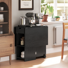 HOMCOM - Table à manger pliante à abattant avec tiroir et étagères de rangement pour 4-6 personnes - noir-Les charnières en acier allié de qualité et les broches de contrôle sous le plateau offrent un soutien solide 