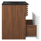 Modway - Render Fixation murale de 18" Vanette de salle de bain - Noyer blanc Noir-8