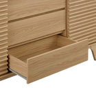 Modway - Render Table buffet de buffet de 63 po ou Meuble TV, Chêne-Stratifié lisse à grain de bois