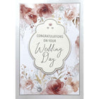 Rosedale Gold - Cartes de souhaits Mariage avec enveloppes – 5-1/2 po x 8 po – Félicitations : fleurs – paquet de 6-Cartes de souhaits qualité boutique