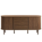 Modway - Harlan 67" cannelé Armoire ovale à buffet - Noyer-9