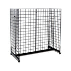 Wamaco - Kit de base pour gondole avec Quatre panneaux grillagés 2 x 5 pieds - Noir-Kit tout-en-un - Inutile de chercher quelles pièces de grille s'assemblent entre elles, car une fois monté, ce kit constitue un présentoir gondole fonctionnel.
