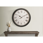 Monarch Specialties - Horloge - 30 po Rond - Surdimensionné Grand - Horloge Murale - Brun - Transitionnel-Grand modèle surdimensionné avec des marquages numériques romains faciles à lire derrière une surface en verre