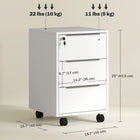HOMCOM - Classeur vertical à 3 tiroirs pour documents format lettre/A4 avec serrure - blanc-Fabriqué en panneau de particules pour plus de durabilité et un entretien facile 
