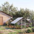 PawHut - Grand poulailler galvanisé, enclos avec accès piéton 9,8 pi x 26,2 pi x 6,6 pi-Conçu pour être utilisé avec des cages en bois, ce qui en fait un ajout polyvalent à votre installation de soins pour animaux 