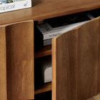 Modway - Sorren Festonné 54 po Bois Meuble TV, Noyer-Construction en bois massif de manguier