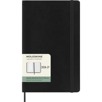Moleskine - Agenda semainier  Classic 18 mois 2026-2027 - couverture souple - 12 -7 x 21 cm - noir - Anglais-Agenda semainier daté de juillet 2026 à décembre 2027
