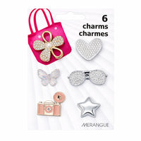 Merangue - Petits charms - Perles - Lot de 6-Des motifs mignons et ludiques sur le thème des perles