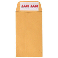 Jam Paper - Enveloppes commerciales n° 3 pour pièces de monnaie avec fermeture autocollante, 2 1/2 po H x 4 1/4 po l, Kraft brun Manille, Paquet de 100-Couleur : Kraft Manille marron