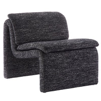 Modway - Lume Boucle Tapis Chaise d’accent sans accoudoir - Charbon de bois-Chaise pantoufle courbée