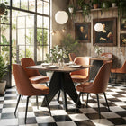 Zuo - Keppel Chaise de salle à manger pivotante - Brun - Ensemble de 2-Supporte jusqu'à 330 lb