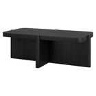 Hudson&Canal - Table basse rectangulaire Laguna de 114 cm de large, finition grain noir-Chaque plateau de table supporte un poids maximal de 50 livres