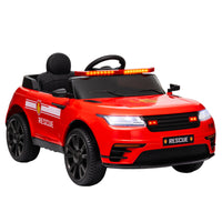 Qaba - Voiture de police électrique 12V pour enfants avec télécommande - rouge-Double moteurs, la télécommande permet trois vitesses réglables pour une conduite en toute sécurité 