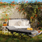 Outsunny - Lit de camp pour adultes avec coussin-Fabriqué en tissu Oxford 150g/㎡ résistant aux éclaboussures  