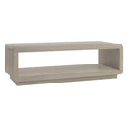 Hudson&Canal - Table basse rectangulaire Lonni de 119 cm de large, blanc aulne-Une version moderne d'un look rétro pour votre salon, votre bureau et plus encore