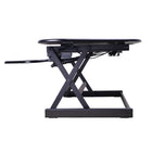 Rocelco - Rehausseur de bureau d'angle réglable assis/debout de 46 po avec tapis anti-fatigue - Noir-CADR s'élève à 18" au-dessus de la surface du bureau et s'abaisse à 5"