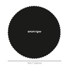 Soozier - Tapis de remplacement pour trampoline avec 8 rangées de coutures, convient à un trampoline de 10 pi (ressorts non inclus), noir-8 rangées de coutures renforcées pour plus de durabilité