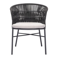 Zuo - Freycinet Chaise de salle à manger - Noir - Ensemble de 2-Coussins amovibles et pratiques