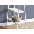 Monarch Specialties - 7521 Bureau 48 po L - Blanc/Metal Blanc-Idéal pour les petits espaces de travail nécessitant des options de rangement, ce bureau à 3 niveaux à un design à espace ouvert et est fini de tous les côtés pour un placement flexible n'importe où dans votre bureau à domicile