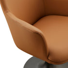 Modway - Lippa Salle à manger pivotante Cuir végane Fauteuil - Black Tan-9